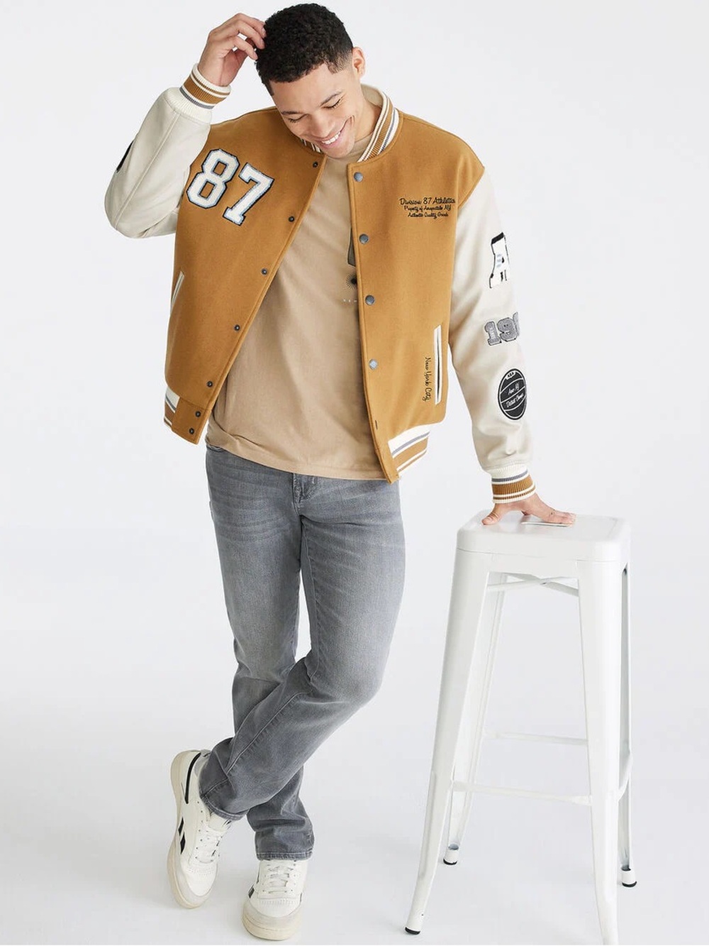 Men’s Champions‎ Varsity letterman Bomber Jacket  back to school preppy